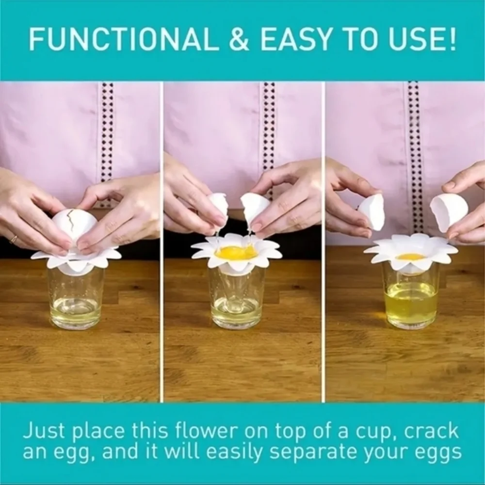 Flower Shaped Egg‎ White Separater for Cooking White